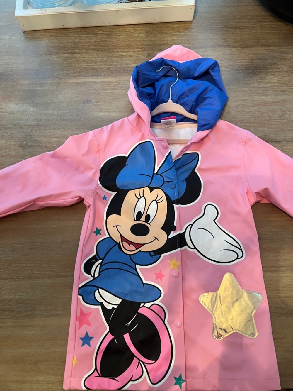 Disney Pink and Blue Minnie Mouse Raincoat Kids 3-4T